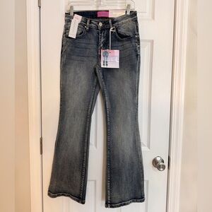 NWT TELEPATÍA Women's Bootcut Stretch Denim Jeans Blue 5-Pocket Size 9/29